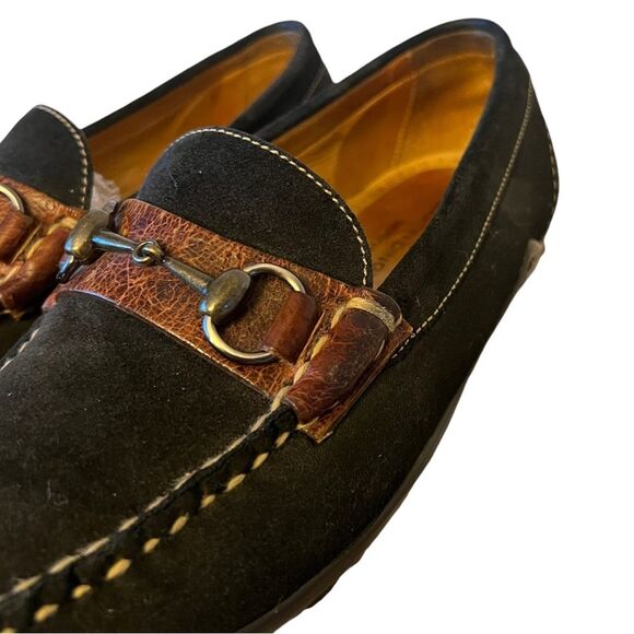 MARTIN DINGMAN BILL SAFARI KUDU Black SUEDE HORSE BIT LOAFERS Women’s Sz 8.5M - Picture 4 of 16